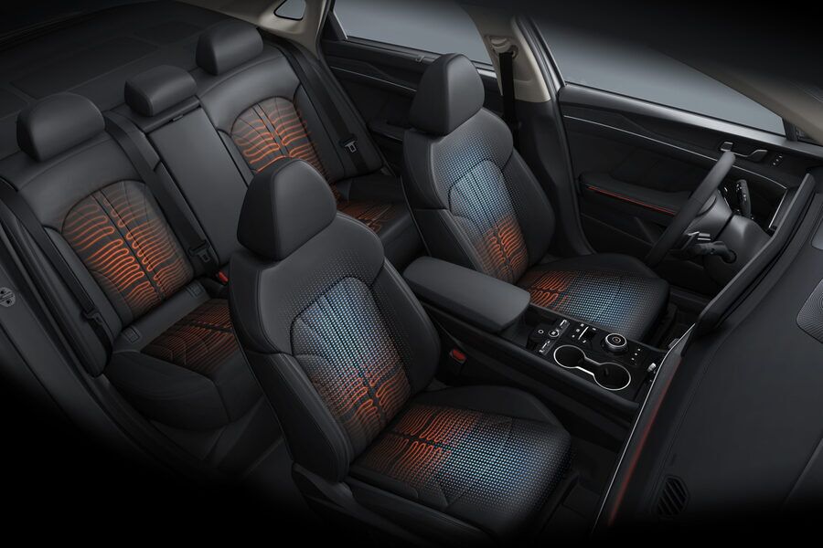 Ventilated and heated front seats